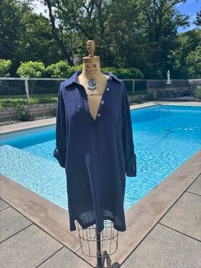 Helen Jon Lilly Dress Navy Blue Size Large